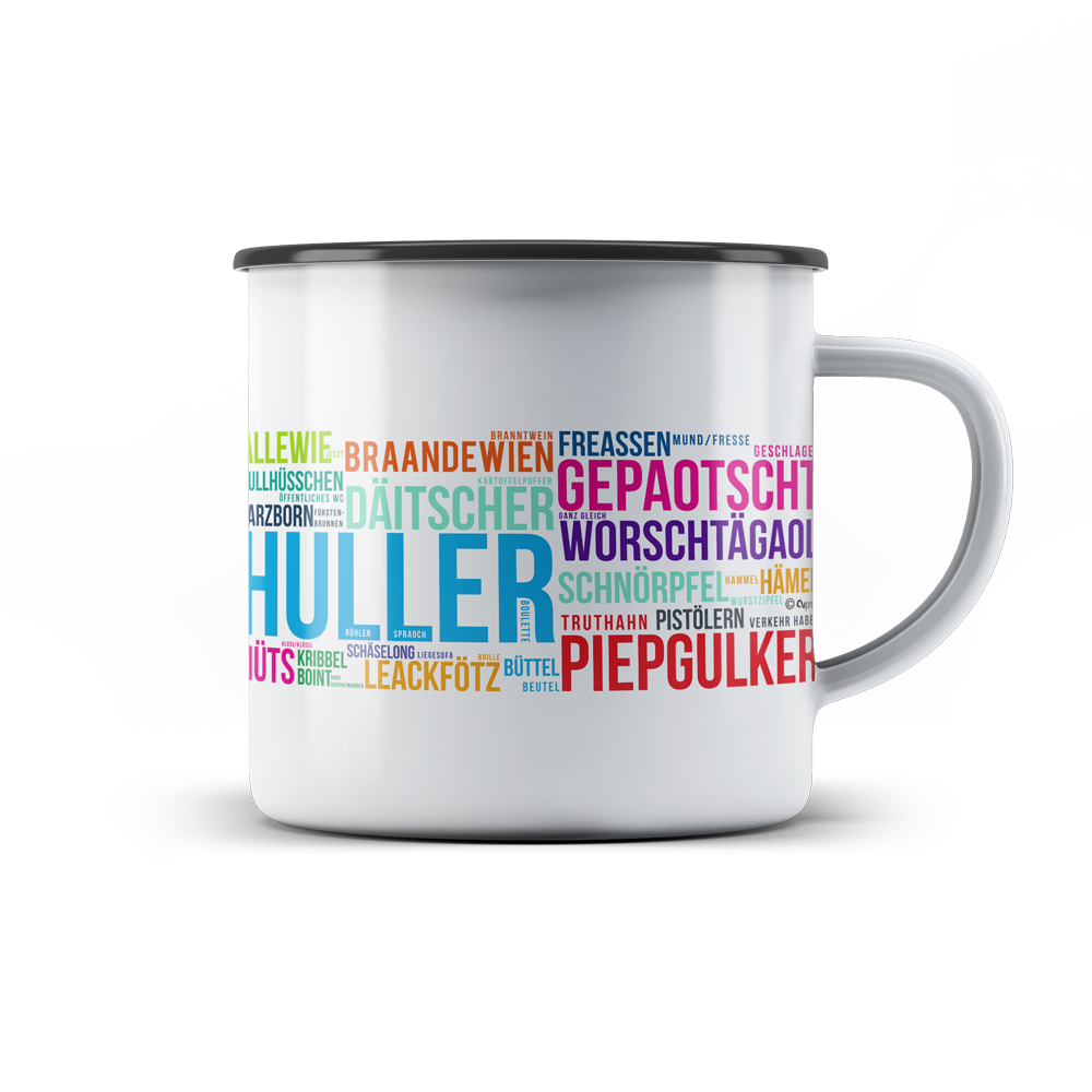 Rühler Spraoch-Tasse Emaille